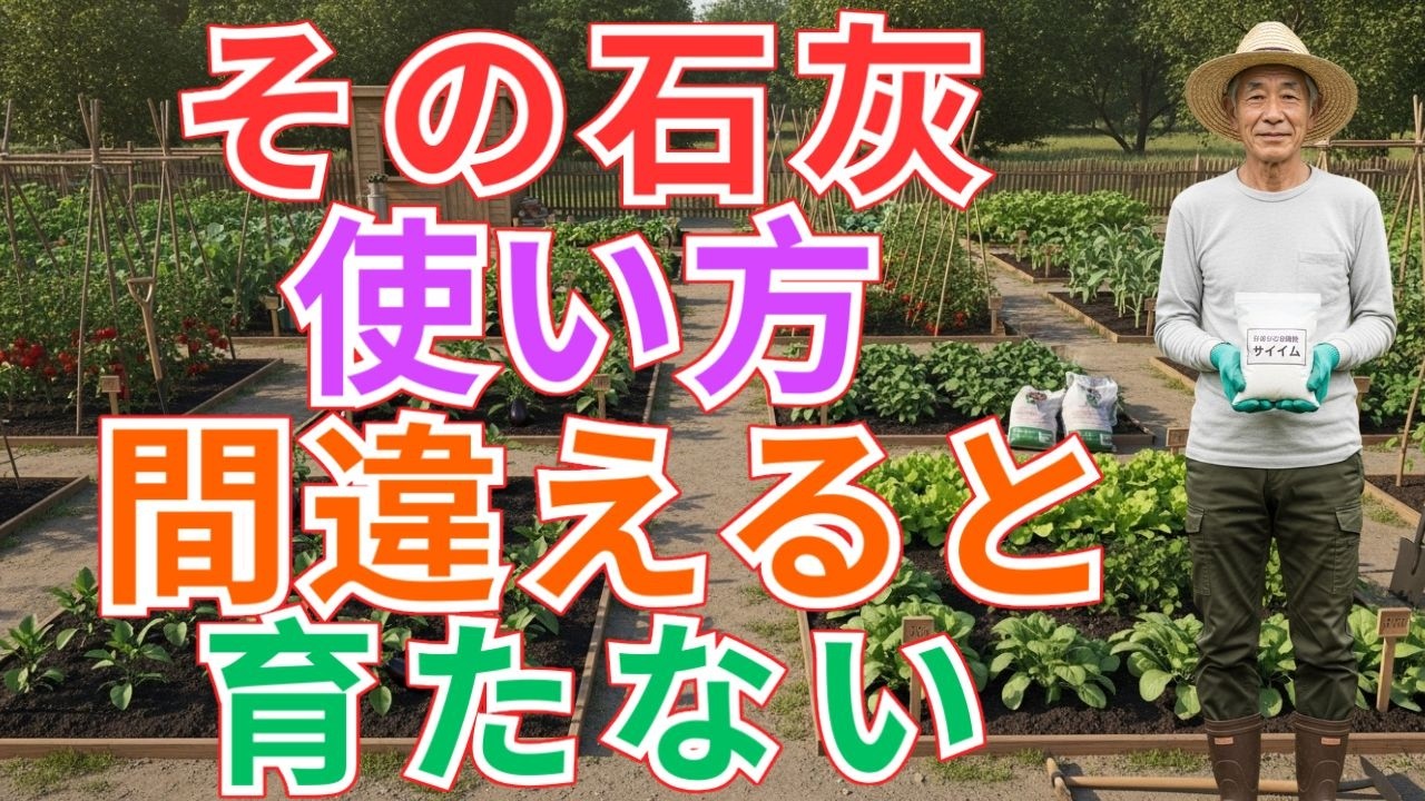 【99%人が勘違い】効果が全く違う！石灰の正しい使い方【消石灰・苦土石灰・有機石灰】実は多くの人が間違えている｜家庭菜園・土づくり・石灰の使い方