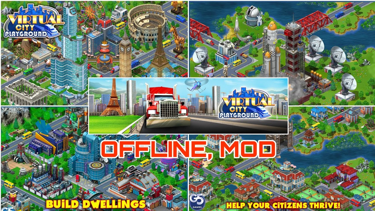 Game xây dựng thành phố OFFLINE hay nhất trên mobile - Android | Virtual City Playground mod