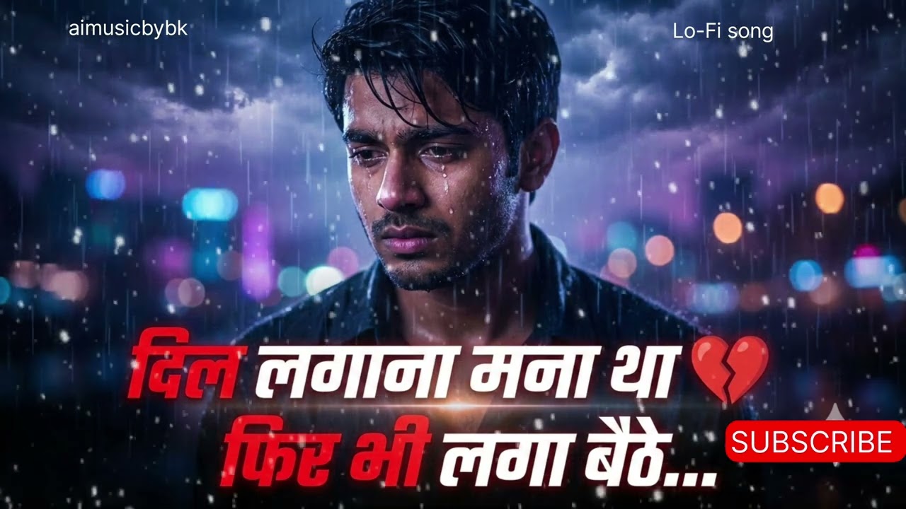 दिल लगाना मना था 💔 फिर भी लगा बैठे | Very Sad Song | Emotional Hindi Lyrics
