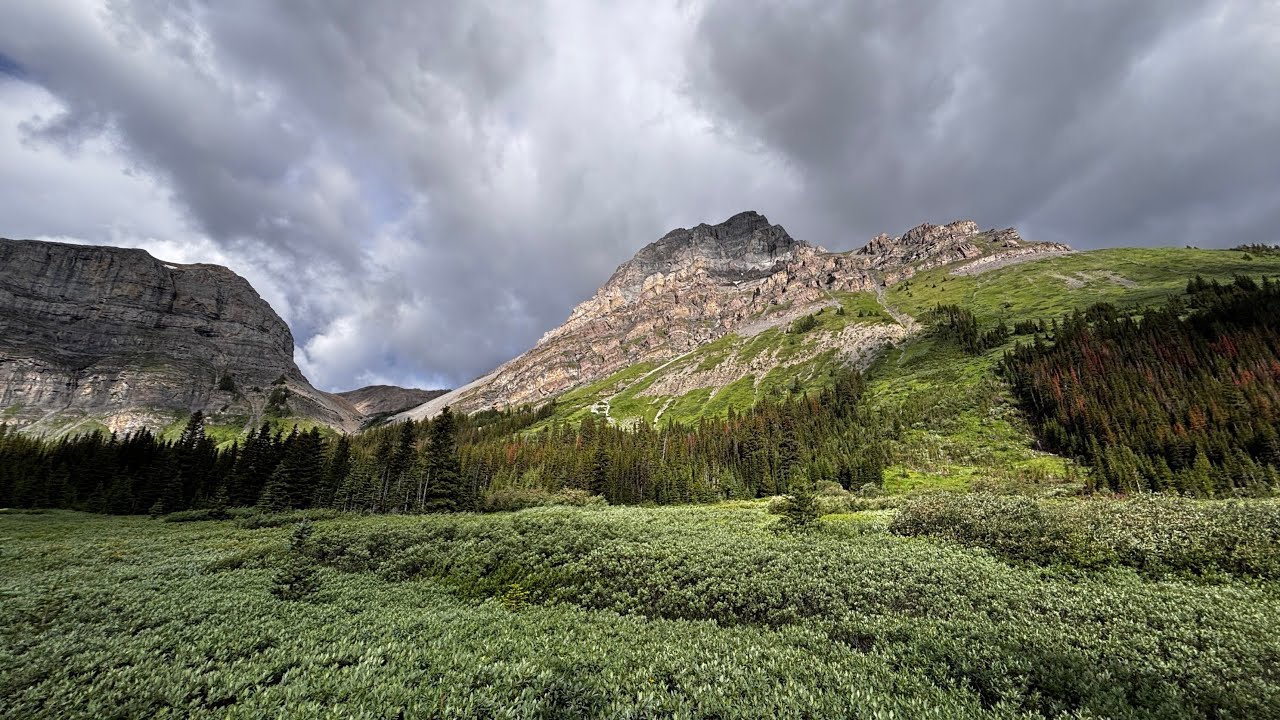 Scrambling up Black Brett in Banff, Alberta, Canada - Jul 13 2025