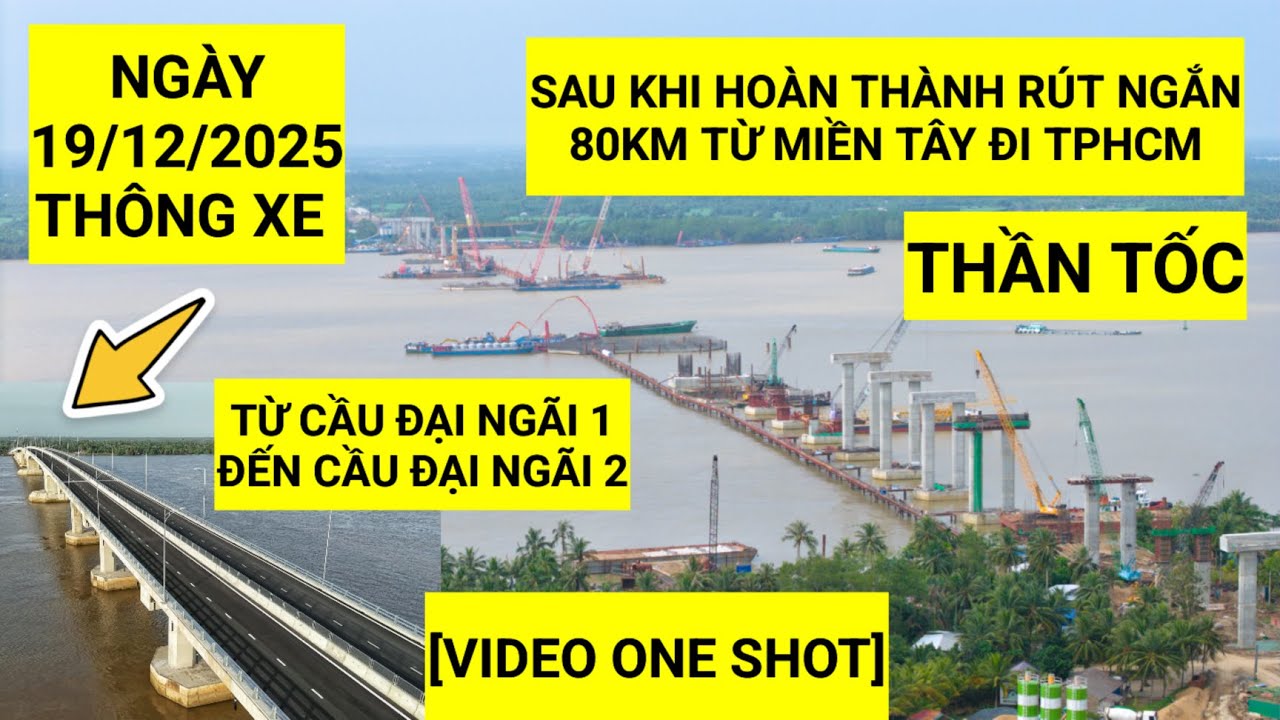[One Shot] Flycam từ Cầu Đại Ng&atilde;i 1 đến Cầu Đại Ng&atilde;i 2 tiến độ mới nhất b&acirc;y giờ ra sao? | KU ĐẤT TV 
