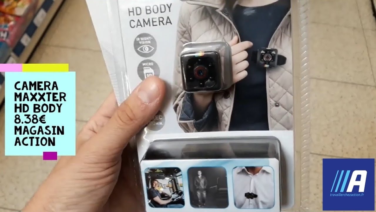 Unboxing /Test Camera Maxxter HDBody 720p/1080p de chez ACTION