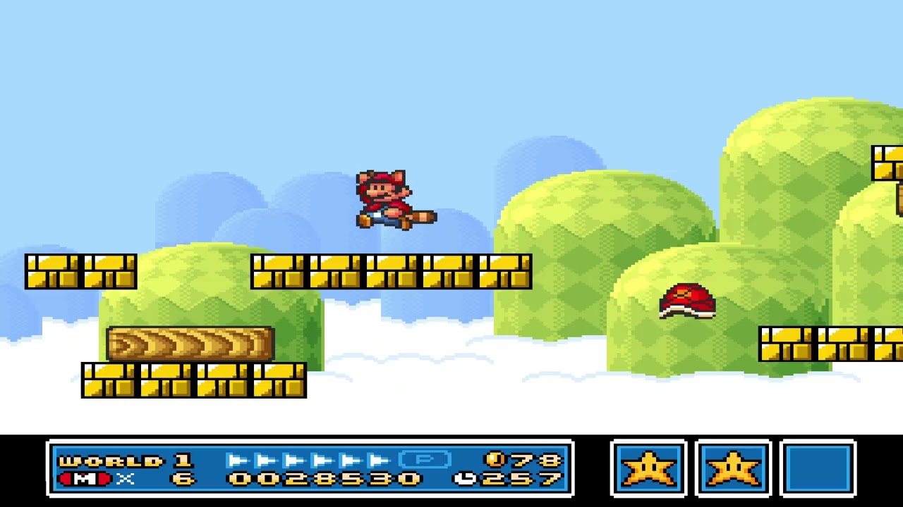 Super Mario All Stars + Super Mario World, Super Mario Bros 3 Mundo 1.