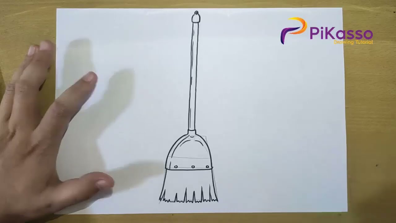 How to Draw a Broom Very Easy step by step