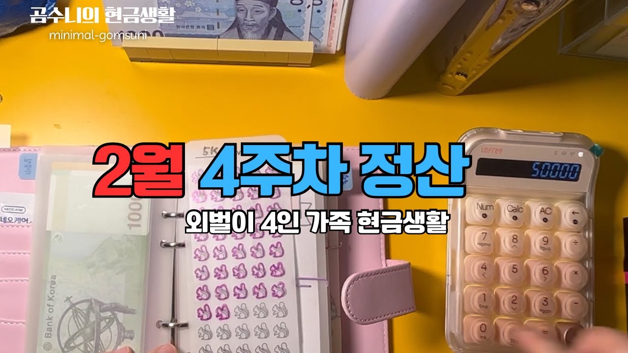 [곰주부 현금생활] 2월 마지막주 정산 / 아껴서 열심히 모아주자