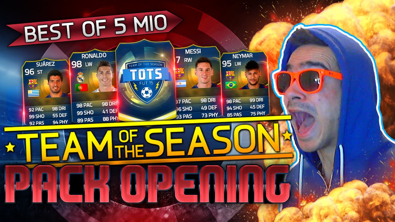 FIFA 15 : BEST OF 5 MILLION COINS (BBVA TOTS) PACK OPENING !! [FACECAM]