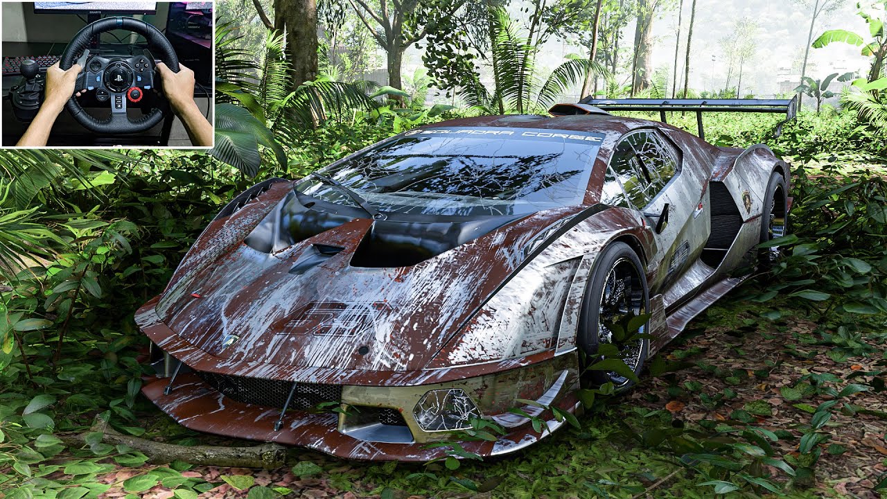 Rebuilding Abandoned Lamborghini Essenza SCV12  Forza Horizon 5 Logitech G29 Stering Wheel Gameplay