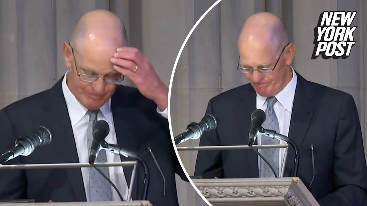 Gerald Ford's son chokes up reading final lines of father's eulogy to Jimmy Carter