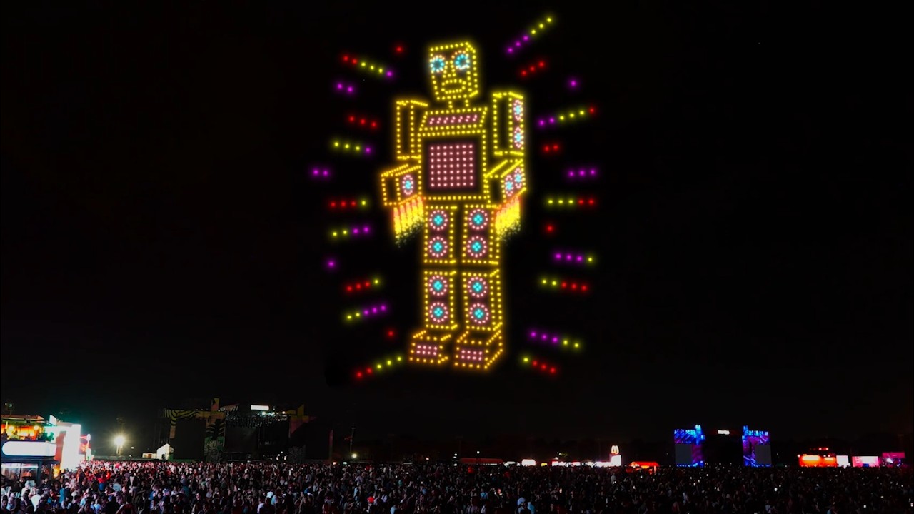 Lollapalooza Argentina 1000 Drone Show 2025: Full Show, Day 1