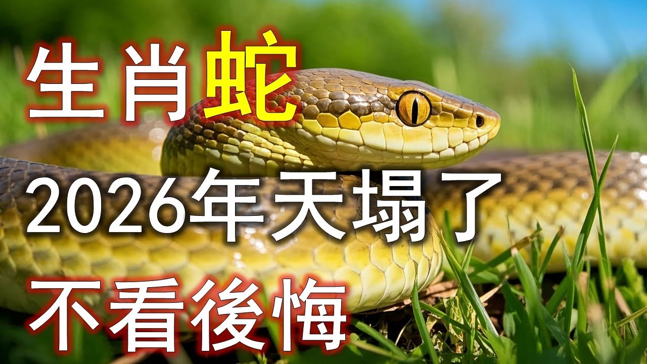 屬蛇人，2026年天塌了，不看後悔。#生肖蛇#屬蛇#1953 蛇#1965 蛇#1977 蛇