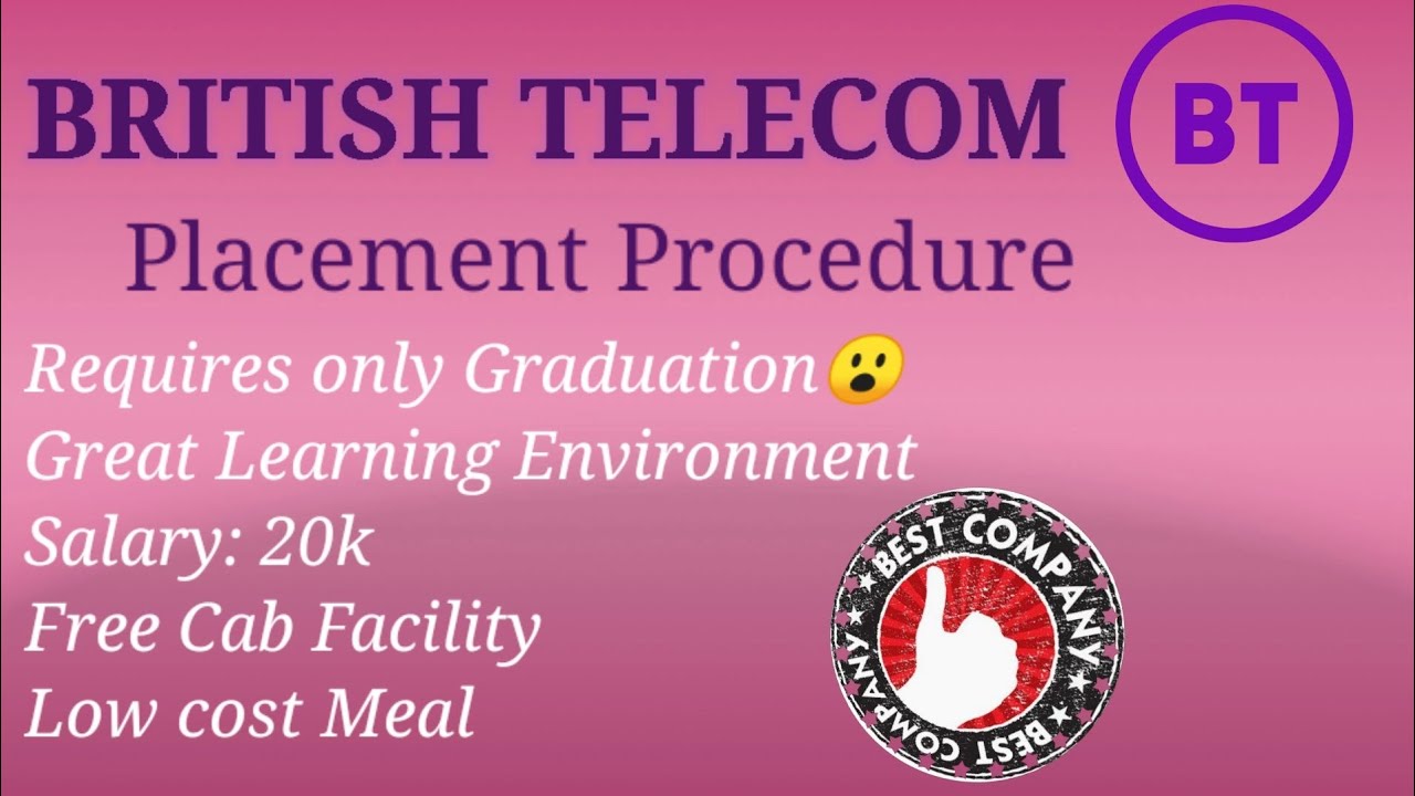 BT#1 Best private company job MNC| British Telecom Interview preparation questions rounds