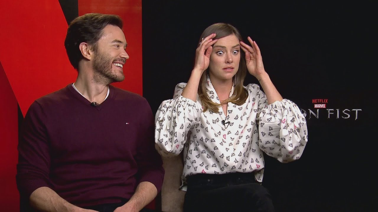 IRON FIST: Jessica Stroup shows off weird talents and Tom Pelphrey hits back at critics