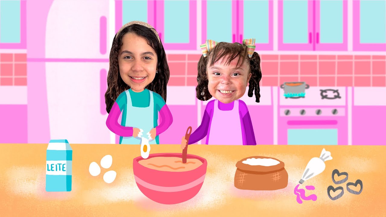 SARAH E ELOAH brincam de COZINHEIRAS POR UM DIA | Pretend Play Toy kitchen with Friends