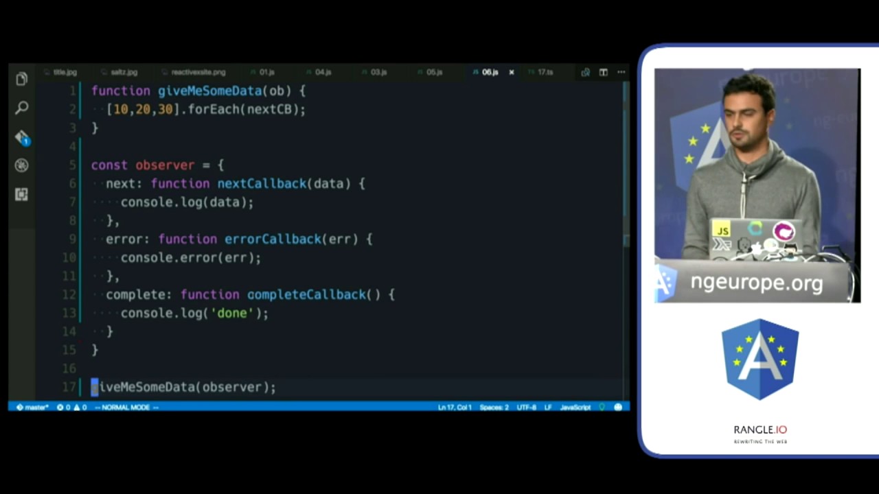 André Staltz (@andrestaltz): You will learn RxJS at ng-europe 2016