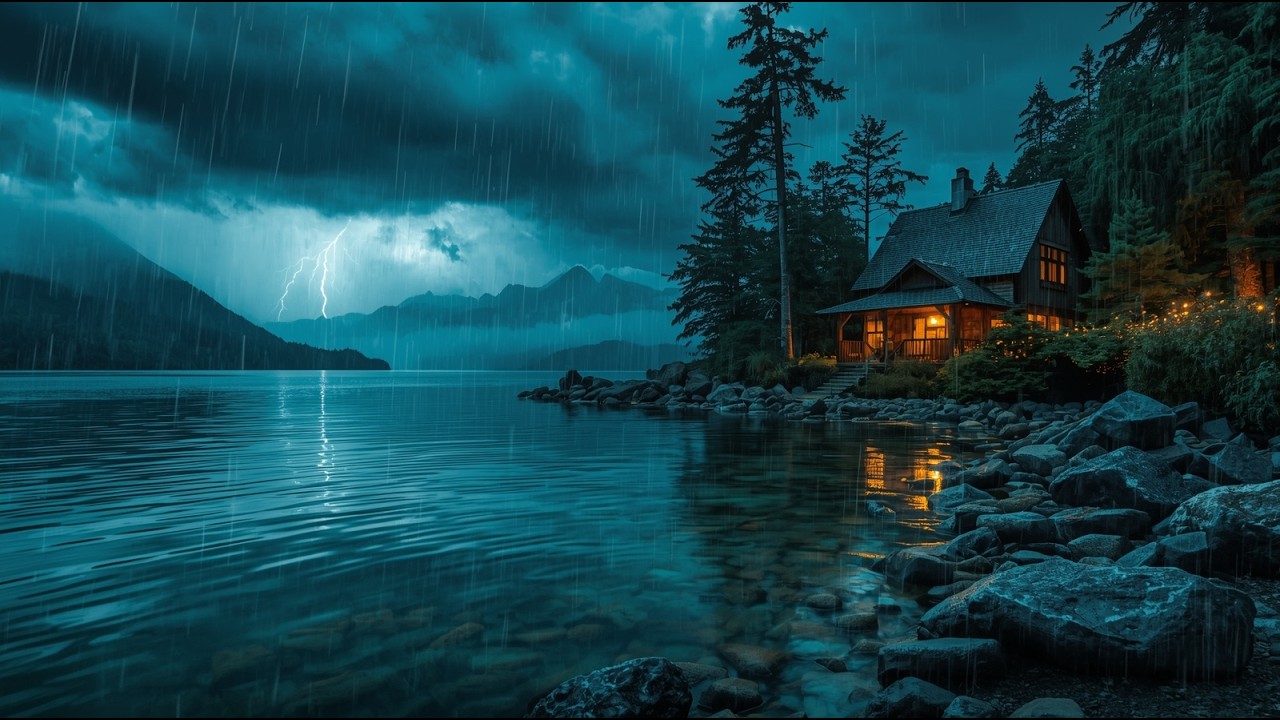 Heavy Rain and Thunder Sounds for Sleeping - Soothing Storm for Deep Sleep - ASMR