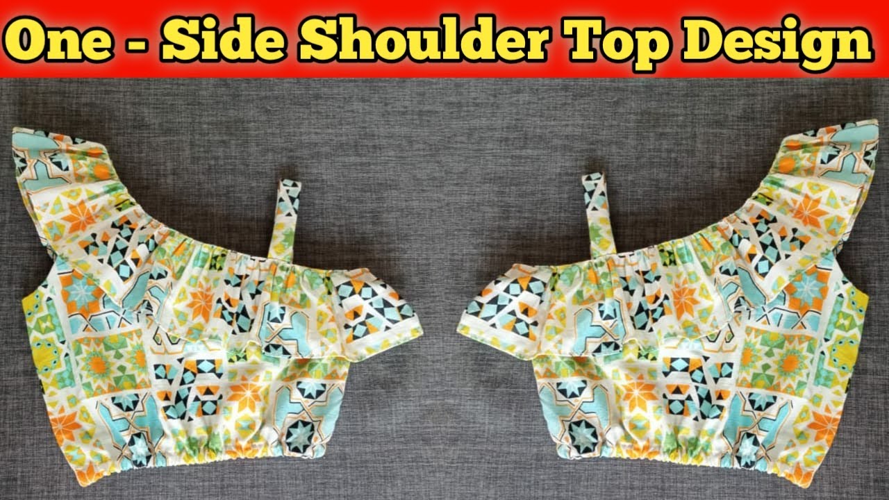 One Strap/ One Shoulder Baby Top Cutting and Stitching|| New Born Baby Frock Design|| Stylish World
