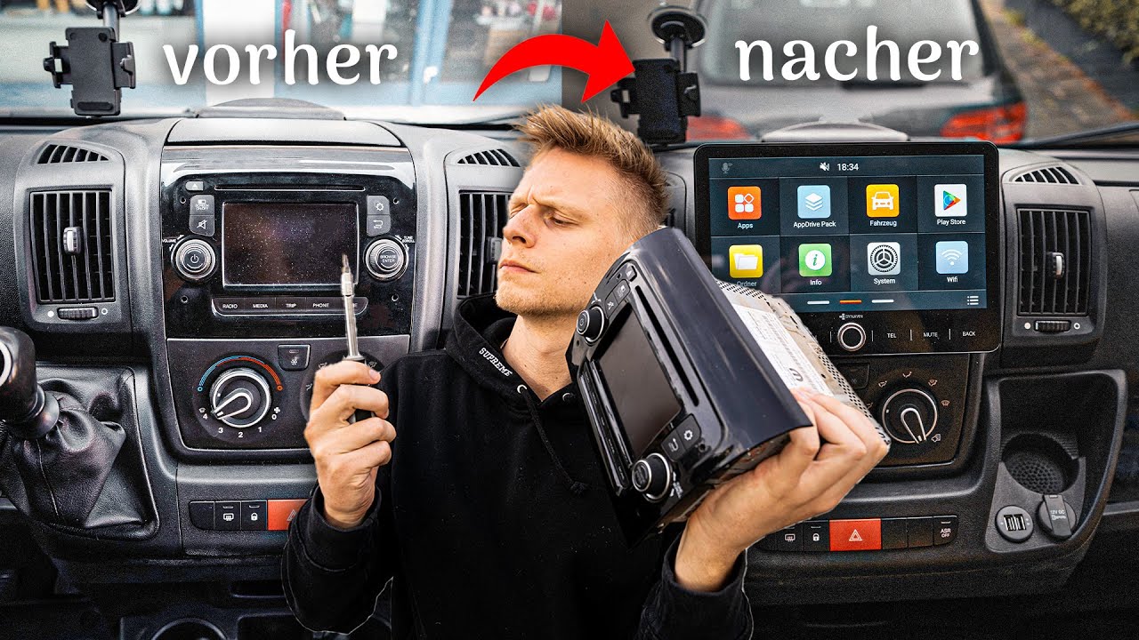 Das Camper Upgrade, das deine Van Reise ver&auml;ndern wird! (Dynavin D8 Flex Carplay Einbau & Test)