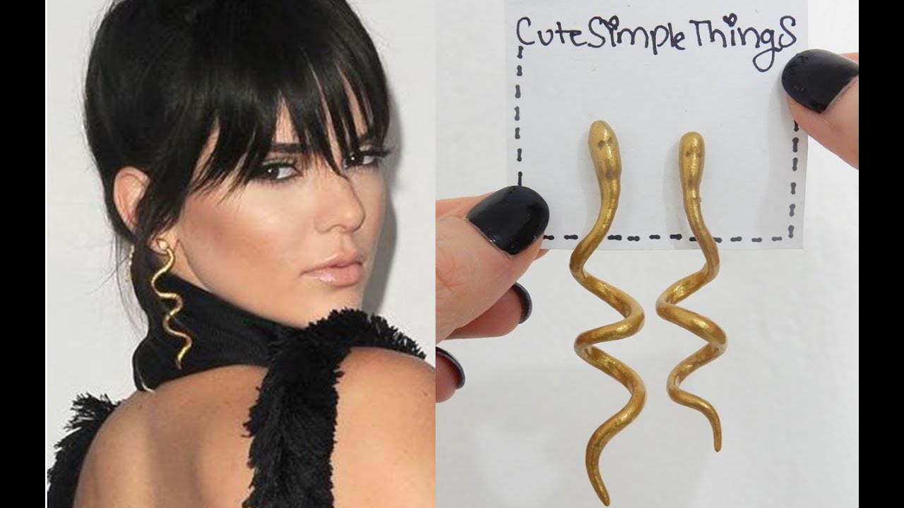 DIY Kendall Jenner Inspired Snake Earrings | CuteSimpOctober No. 7