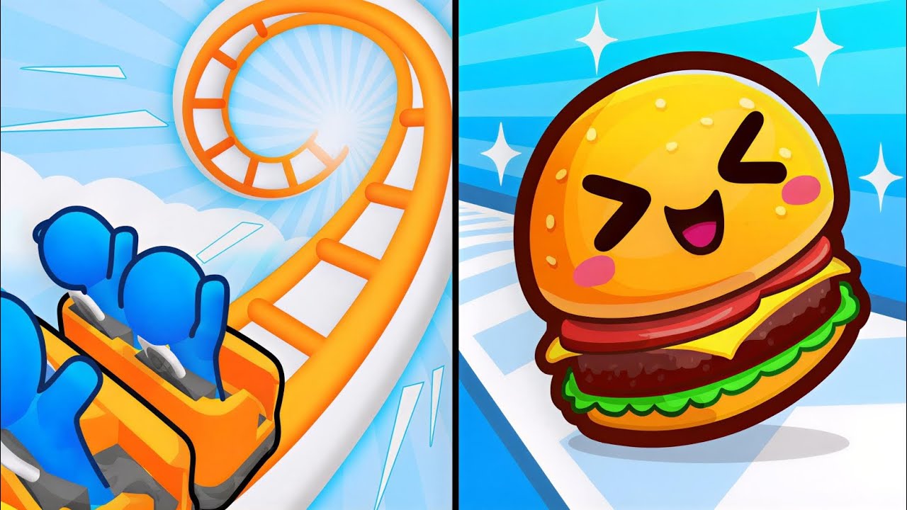 Food Run vs Runner Coaster - Max Levels Unlocked Speedrun Gameplay