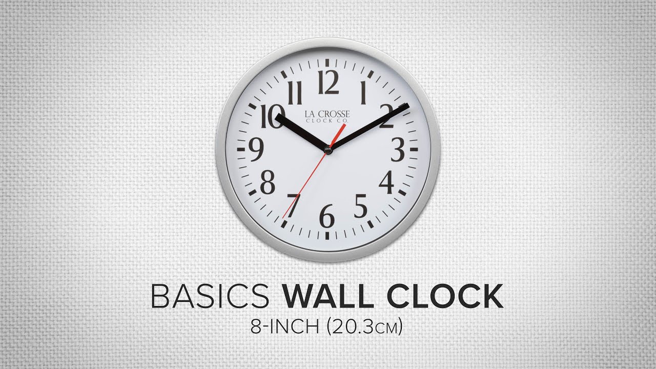 8-inch Silver Basics Wall Clock