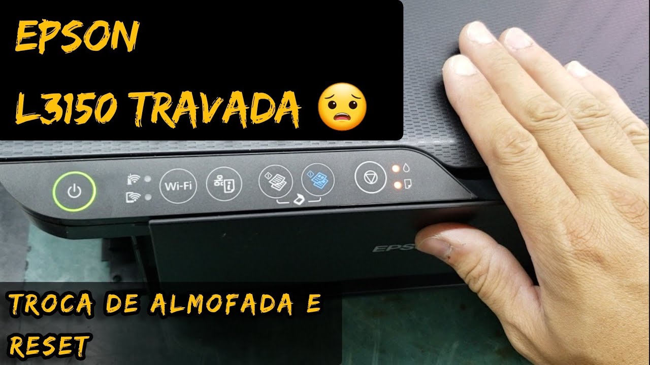 IMPRESSORA L3150 TRAVADA LED POWER TINTA E PAPEL PISCA | MENSAGEM DE TROCA ALMOFADA | RESOLVIDO