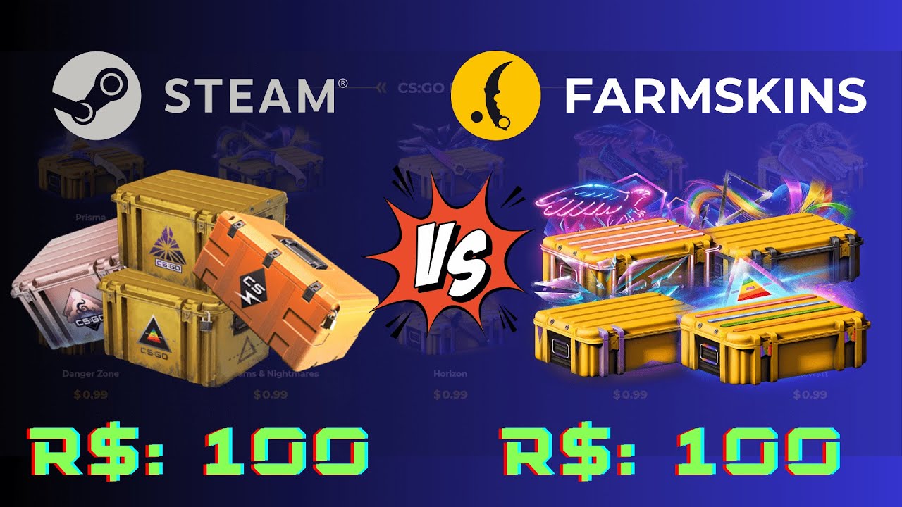 Onde abrir caixas? STEAM vs FARMSKINS, tivemos lucro?