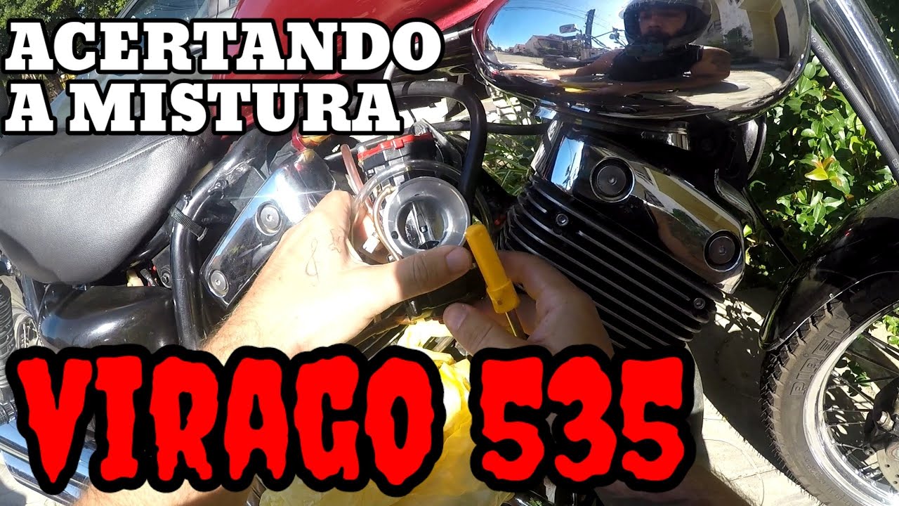 Virago 535, regulagem do carburador single! #koso34 #guilhotina