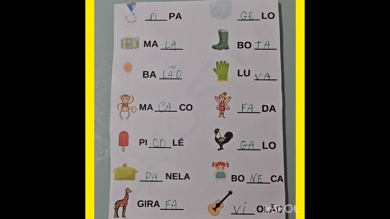 COMPLETANDO  AS  PALAVRAS  COM  SÍLABAS  ! PRÓ  IVANI !