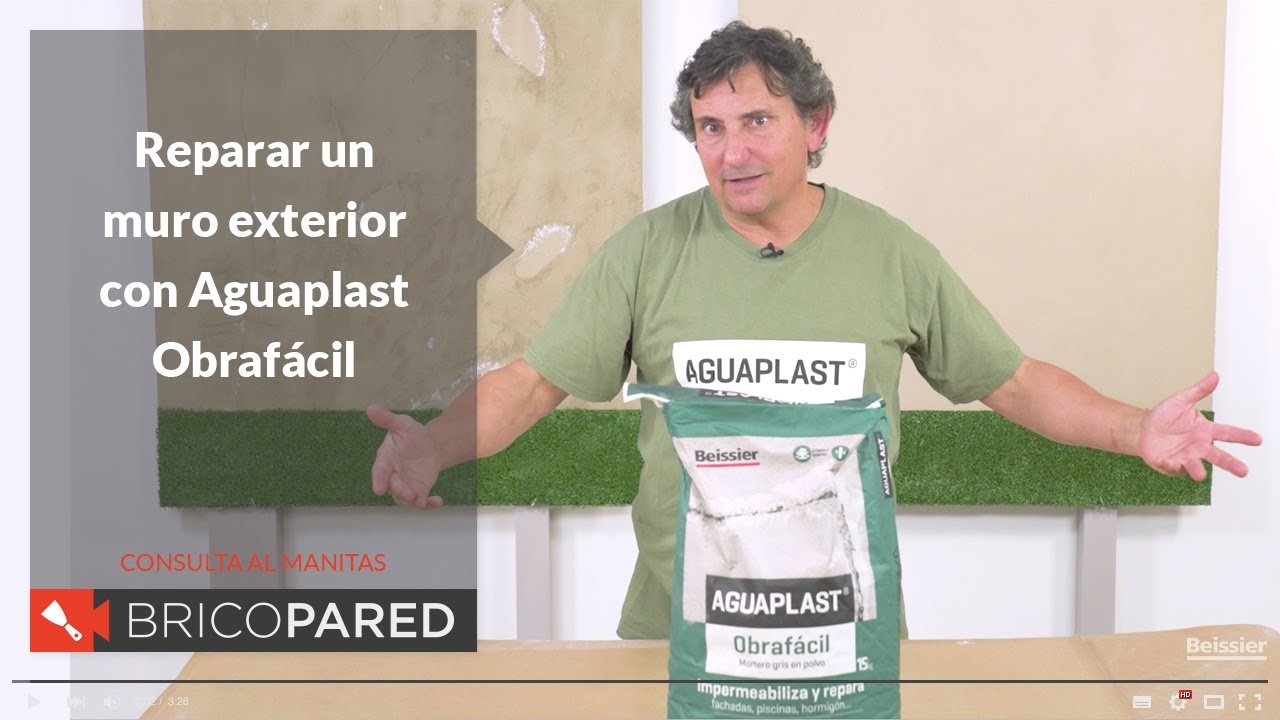 Reparar un muro exterior con Aguaplast Obrafácil.