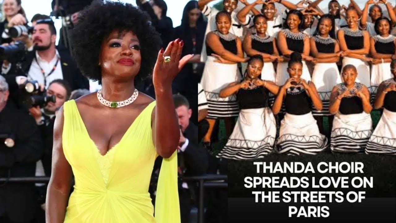 Thanda Choir Singing in the Streets of Paris Leaves Viola Davis Impressed!