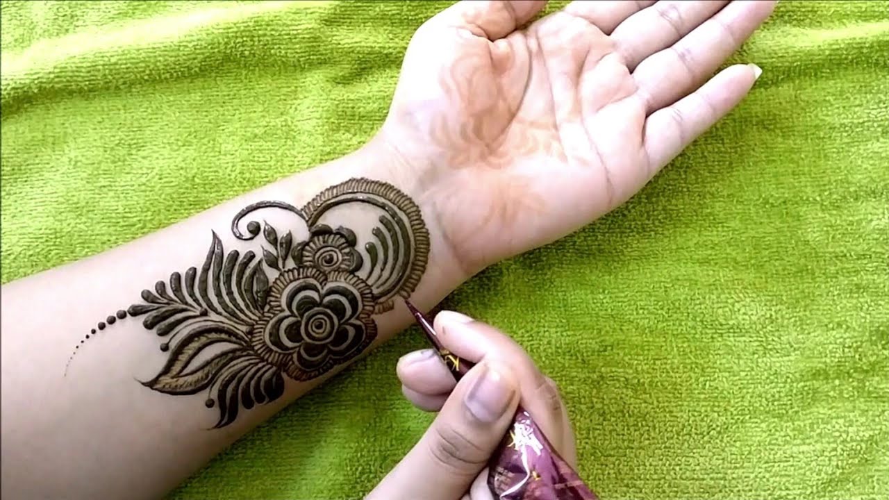 Easy n Simple Navratri Special Heena Mehndi Design