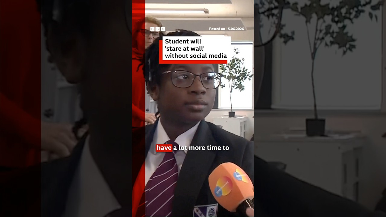 Student says she'll 'stare at a wall' without social media #BBCNews