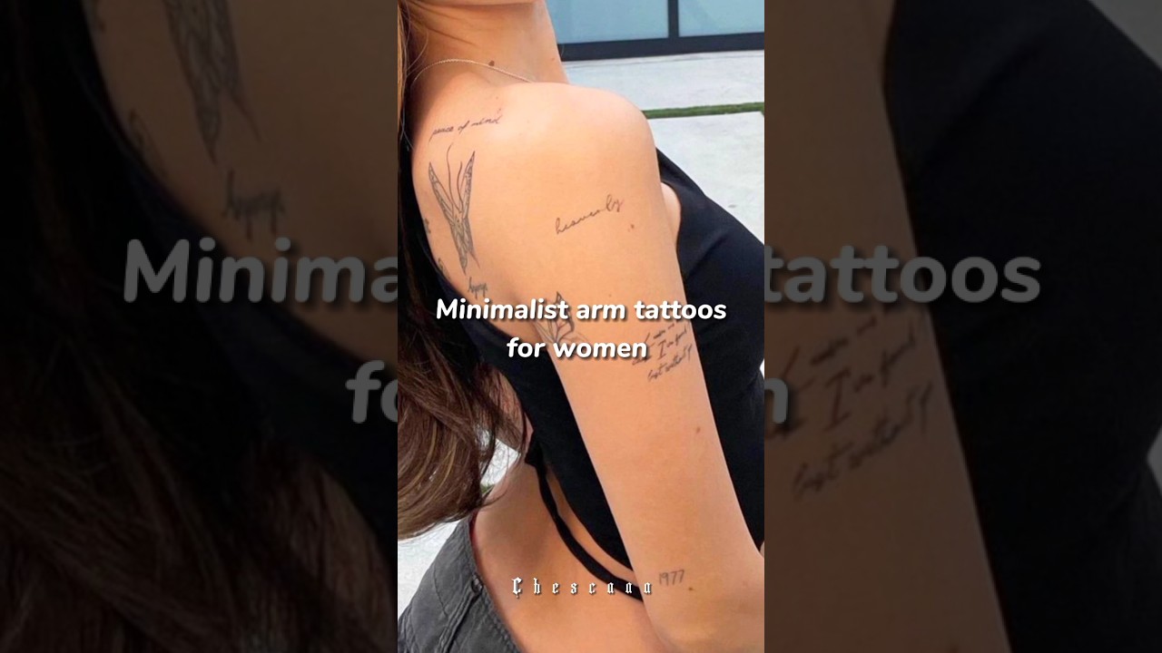 Minimalist arm tattoo ideas 📝💡