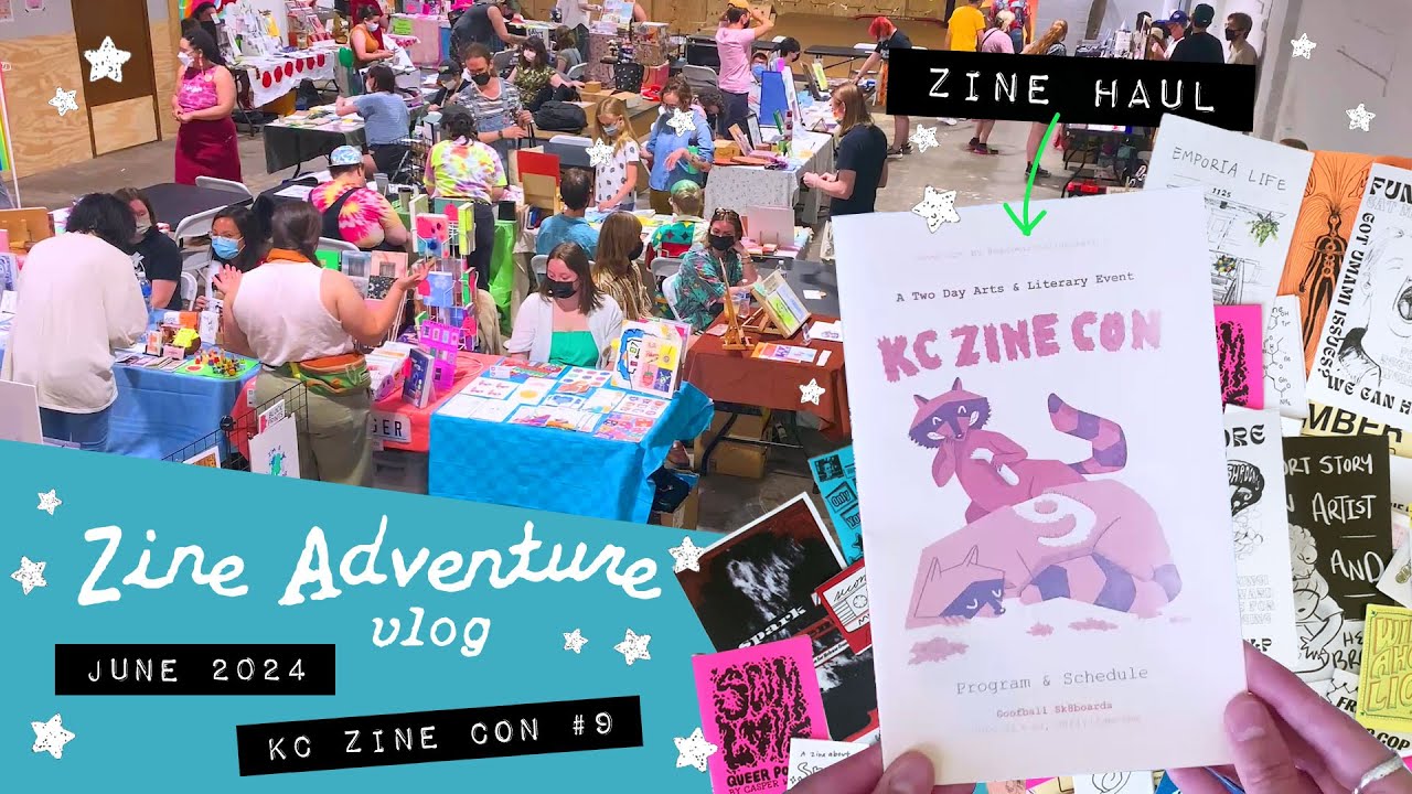 ZINE FEST VLOG *:° zine haul, kc zine con, neither-nor zine library at goofball sk8boards, zine club