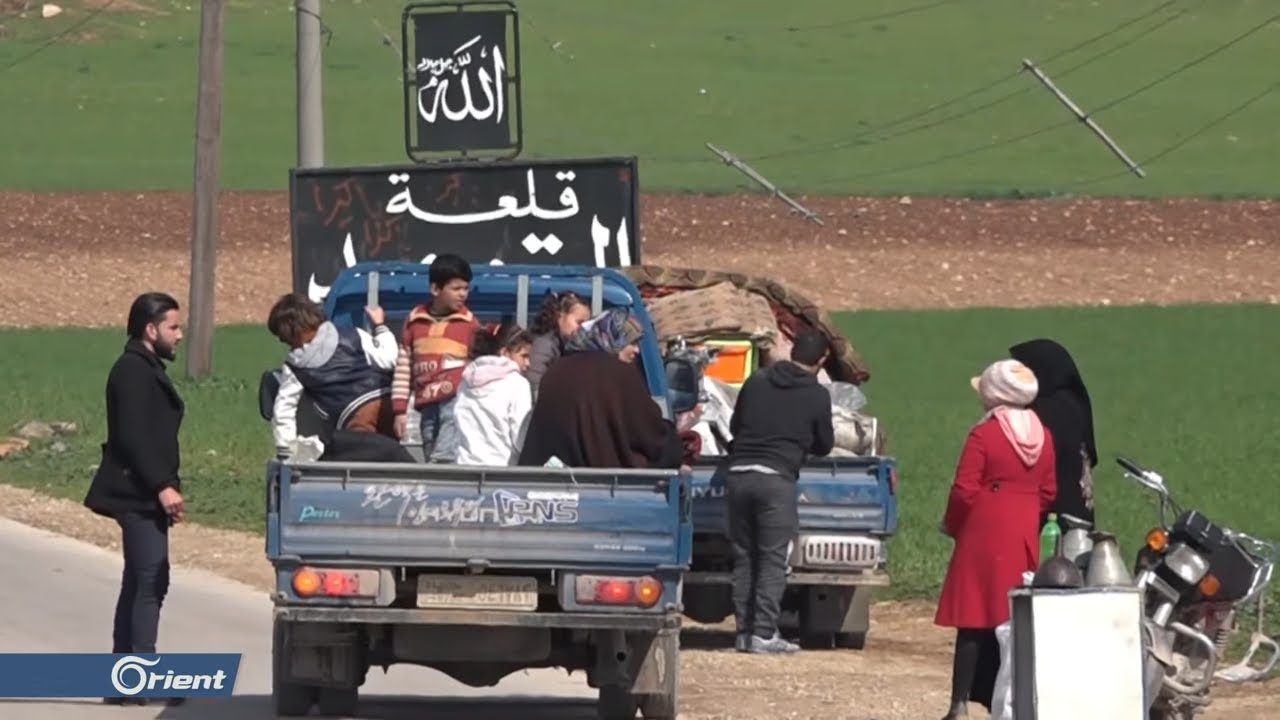 نزوح عشرات العوائل من قلعة المضيق وسهل الغاب غرب حماة - سوريا