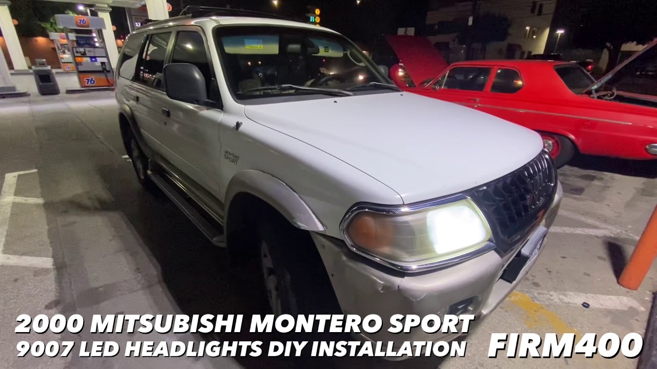 2000 MITSUBISHI MONTERO SPORT 9007 LED LIGHTS DIY UPGRADE INSTALLATION