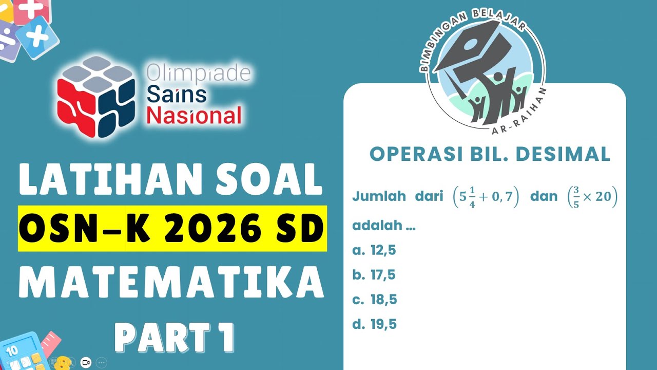 LATIHAN SOAL OSN SD 2026 MATEMATIKA PART 1 | OPERASI BILANGAN DESIMAL | PREDIKSI OSN-K SD 2026 #OSN