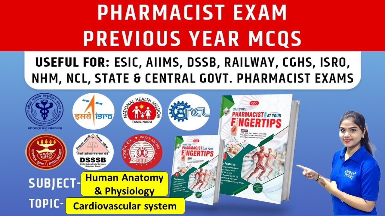 Cardiovascular system, Human Anatomy & Physiology Pharmacist exam previous year mcqs|#pharmacist