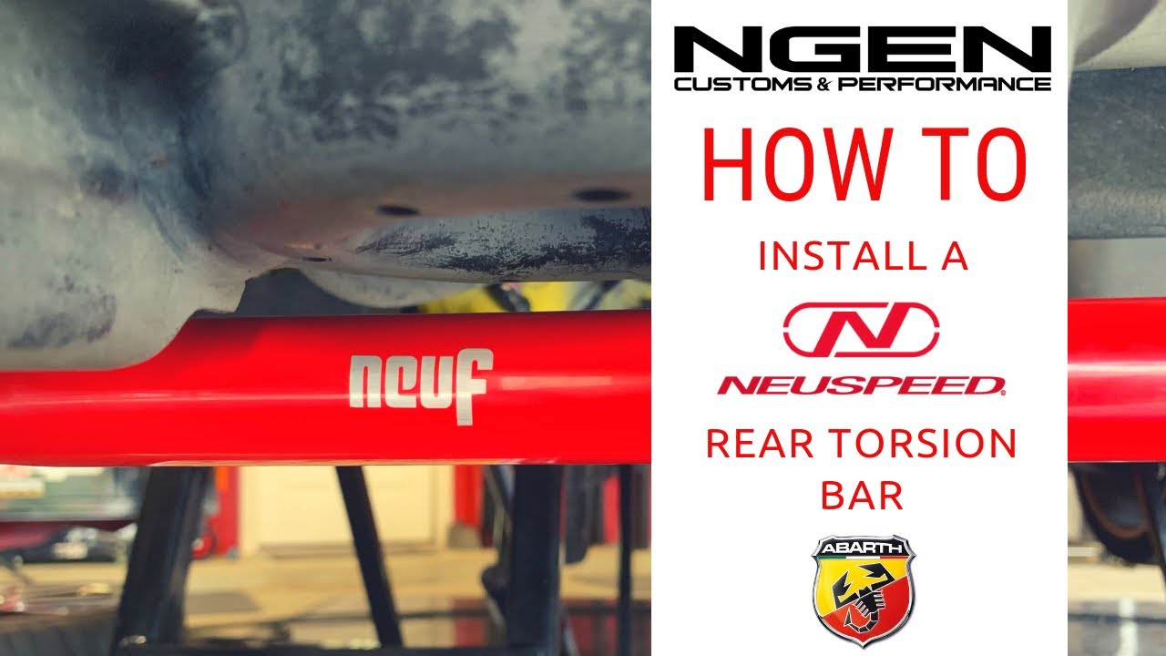 NEUSPEED REAR TORSION BAR Install on a Fiat 500 Abarth - HOW TO!