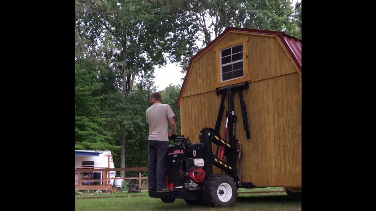 Bunkhouse shed - Delivered by Old Hickory and set with a 1 man Mule.
