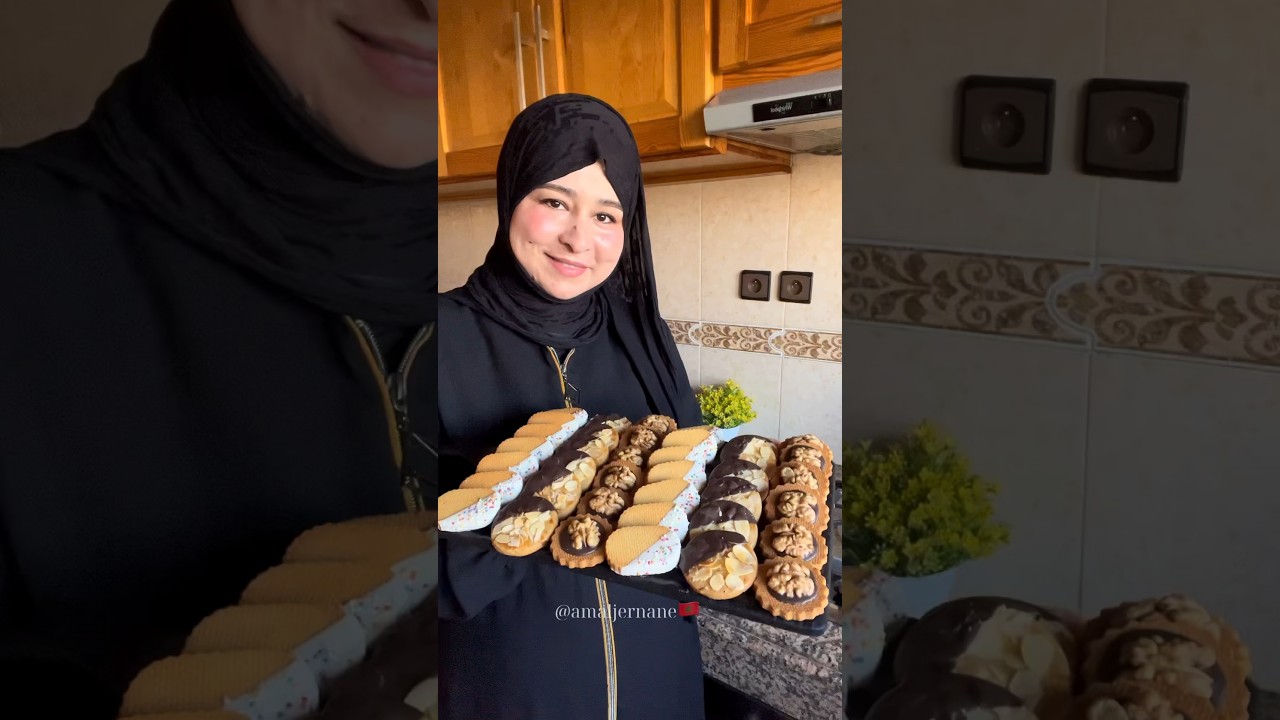 ثلاثة أشكال صابلي من نفس العجين ،، مقرمش ولذيييذ متشبعوش منو ضروري تجربوه لهاذ العيد #حلويات #طبخ