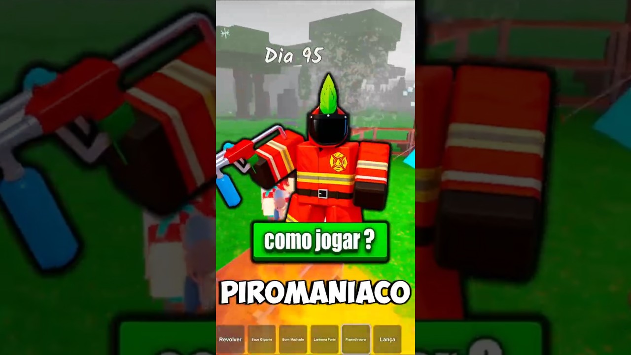 COMO JOGAR DE PIROMANIACO NO 99 NOITES NA FLORESTA? #roblox