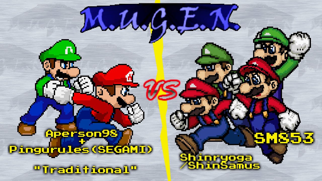 MUGEN (Segami + Ap98) Mario Bros vs Super Mario Bros + 853 Edits