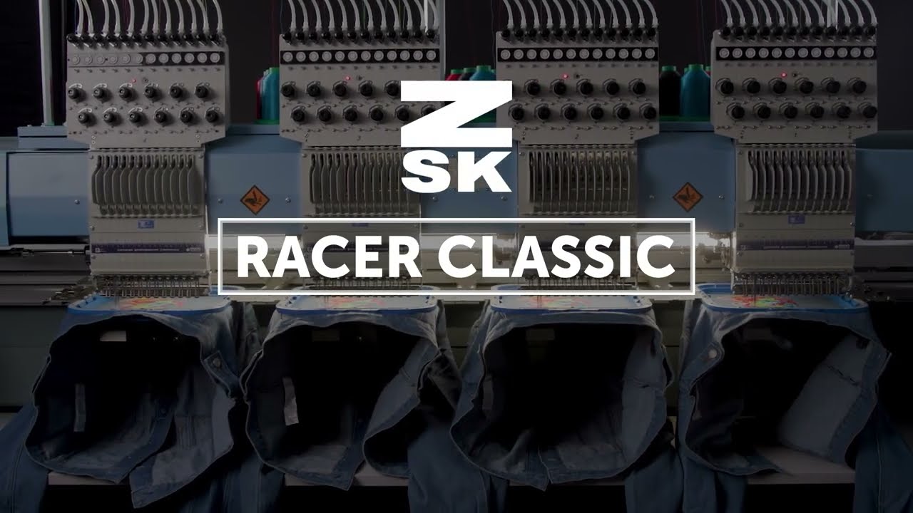 Stocks ZSK Racer Classic Multi-Head Industrial Embroidery Machine