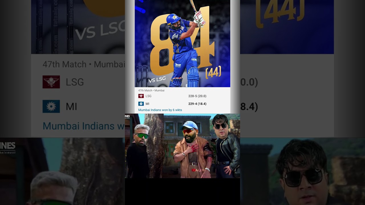 Rohit Sharma 84(44) Vs Lsg 2026 #short #cricket #ipl #mivslsg