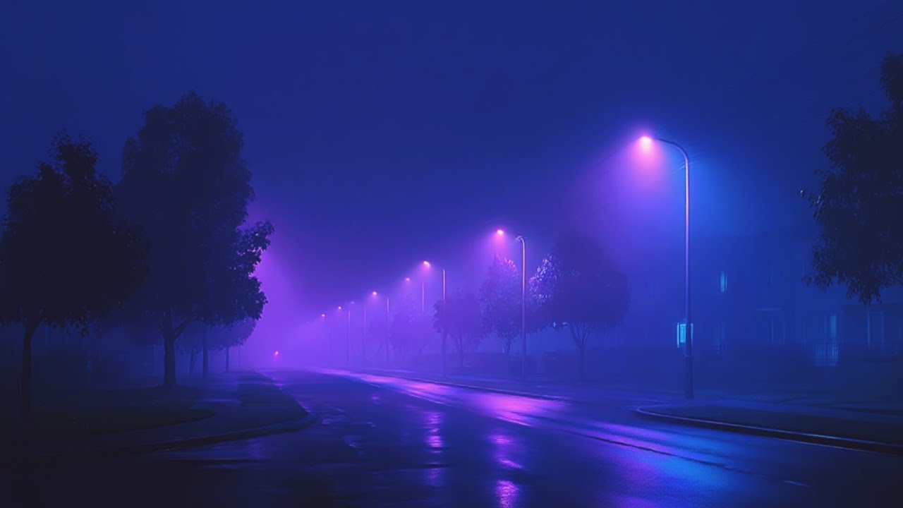 it's late. the street is quiet | rain sounds for sleep 