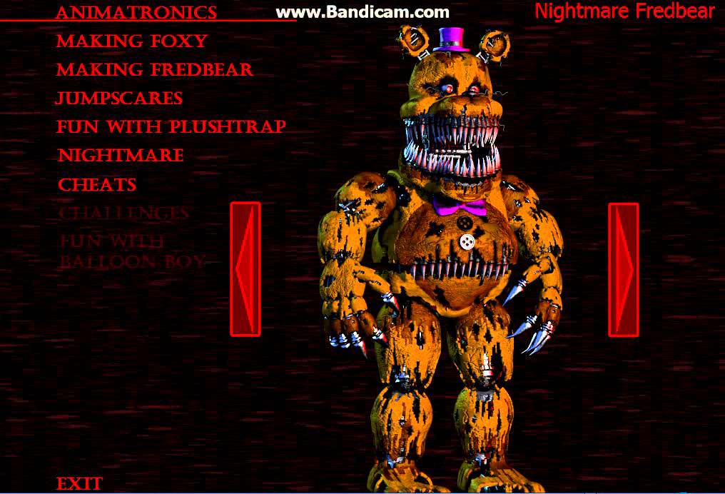 FNAF 4 EXTRAS MENU
