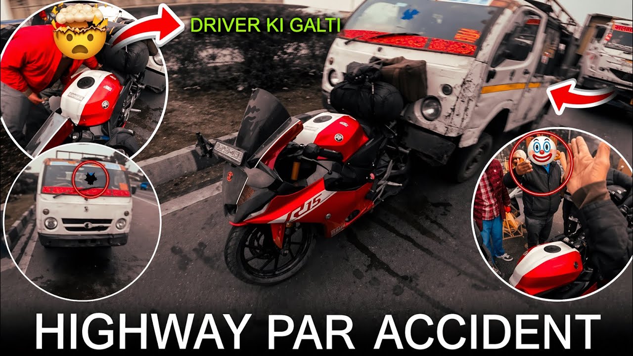 Highway Par Bike Accident 😱 | Drunk Taxi Driver Ne Peeche Se Maari Takkar