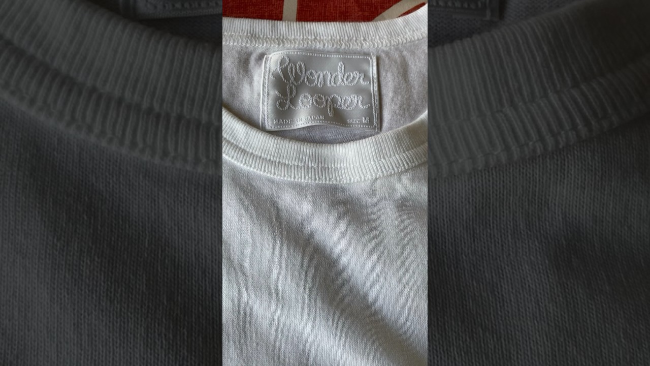 Wonder Looper-Crewneck T-shirt - Ultimate Pima Tsuriami - White