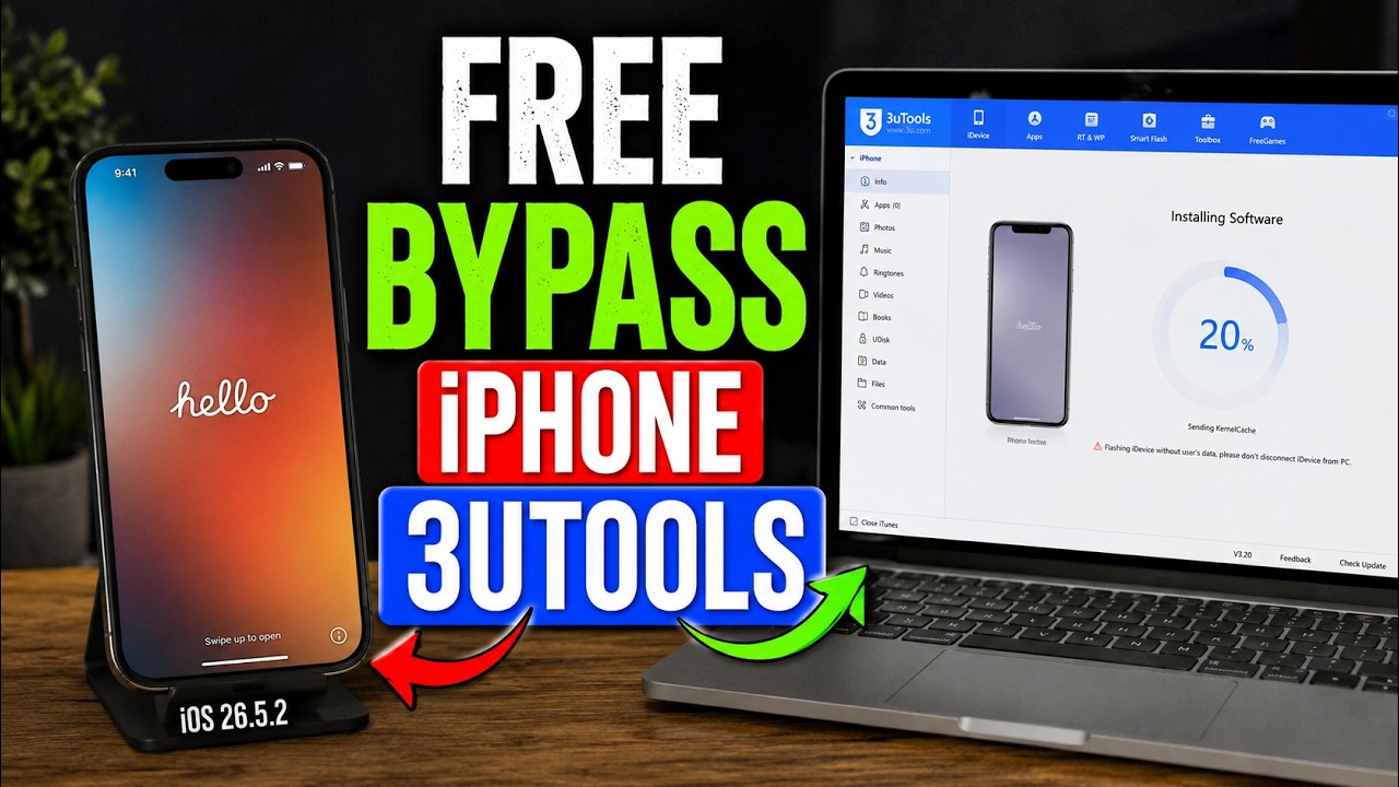 iPhone iCloud 3Utools Bypass Free iOS 26.5.2